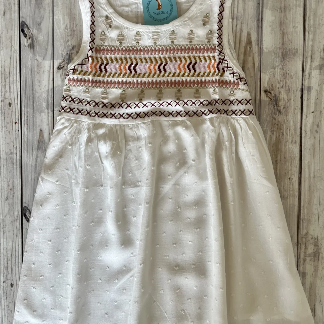 VESTIDO KAREN BLANCO . LINEA IMPORTADA