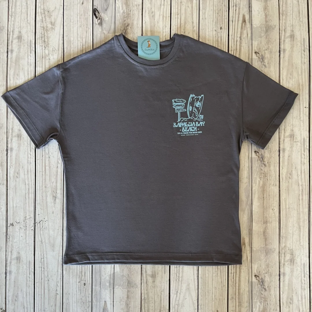 REMERA BEACH GRIS TOPO