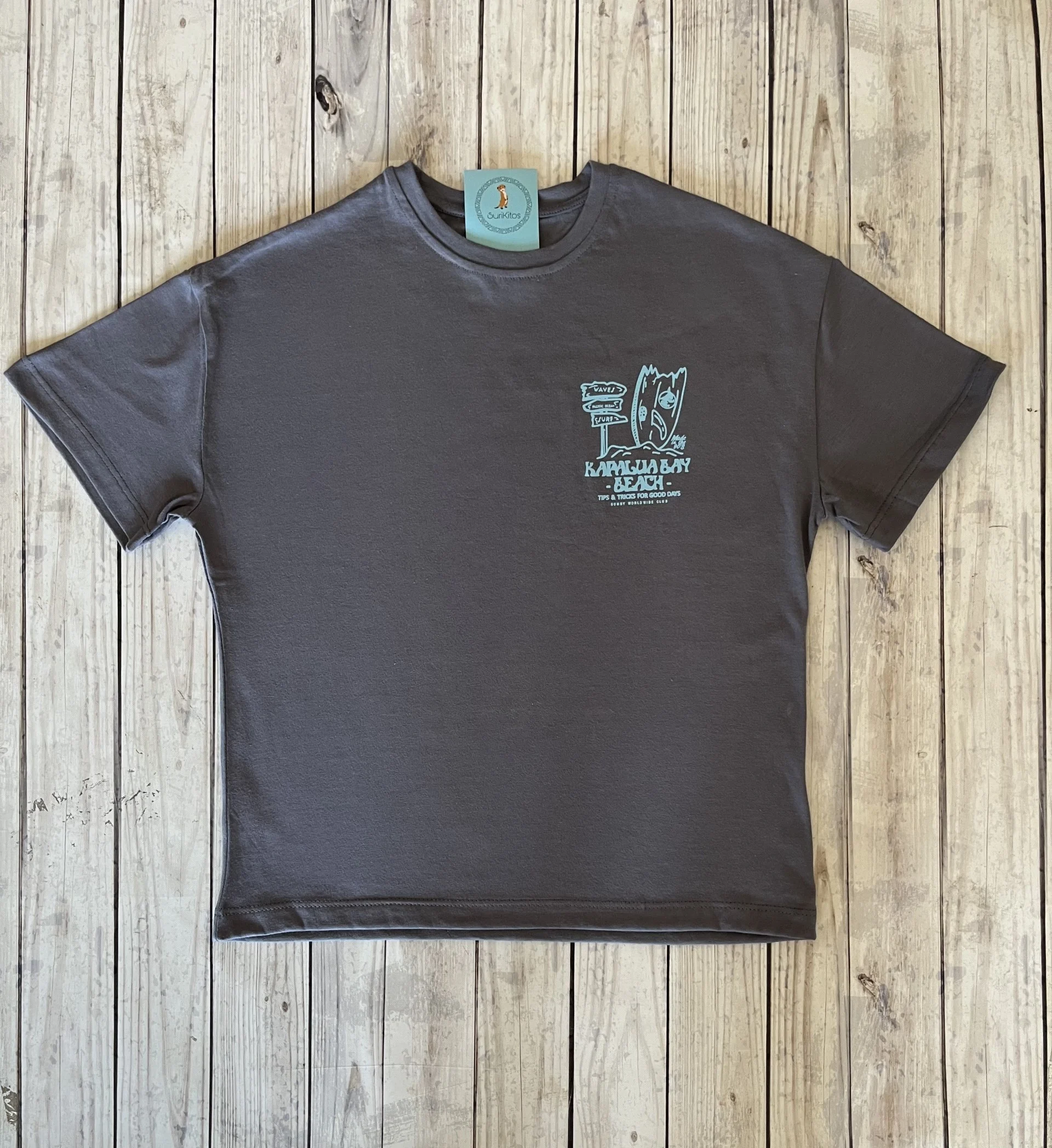 REMERA BEACH GRIS TOPO