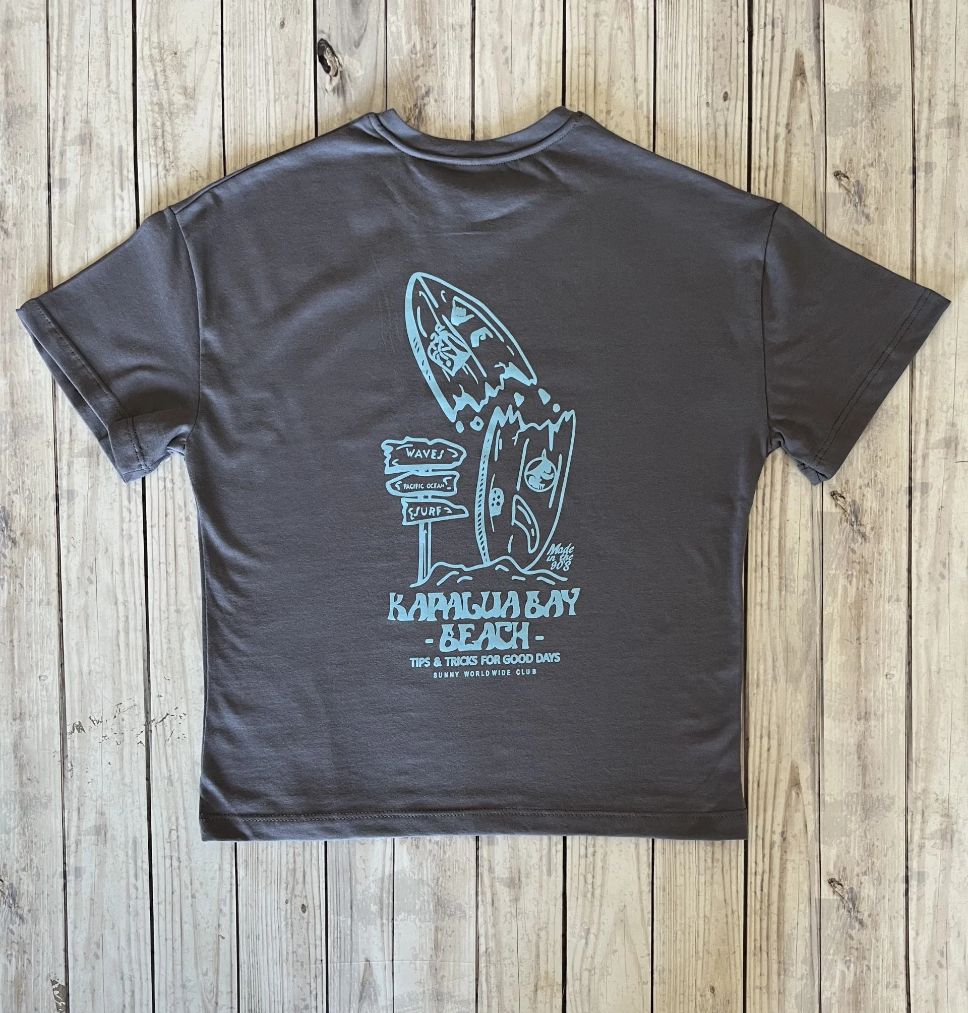 REMERA BEACH GRIS TOPO - Imagen 4