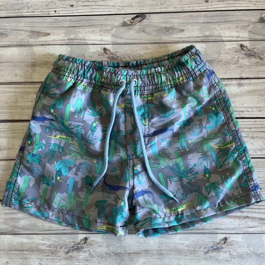 SHORT DE BAÑO COCODRILO GRIS
