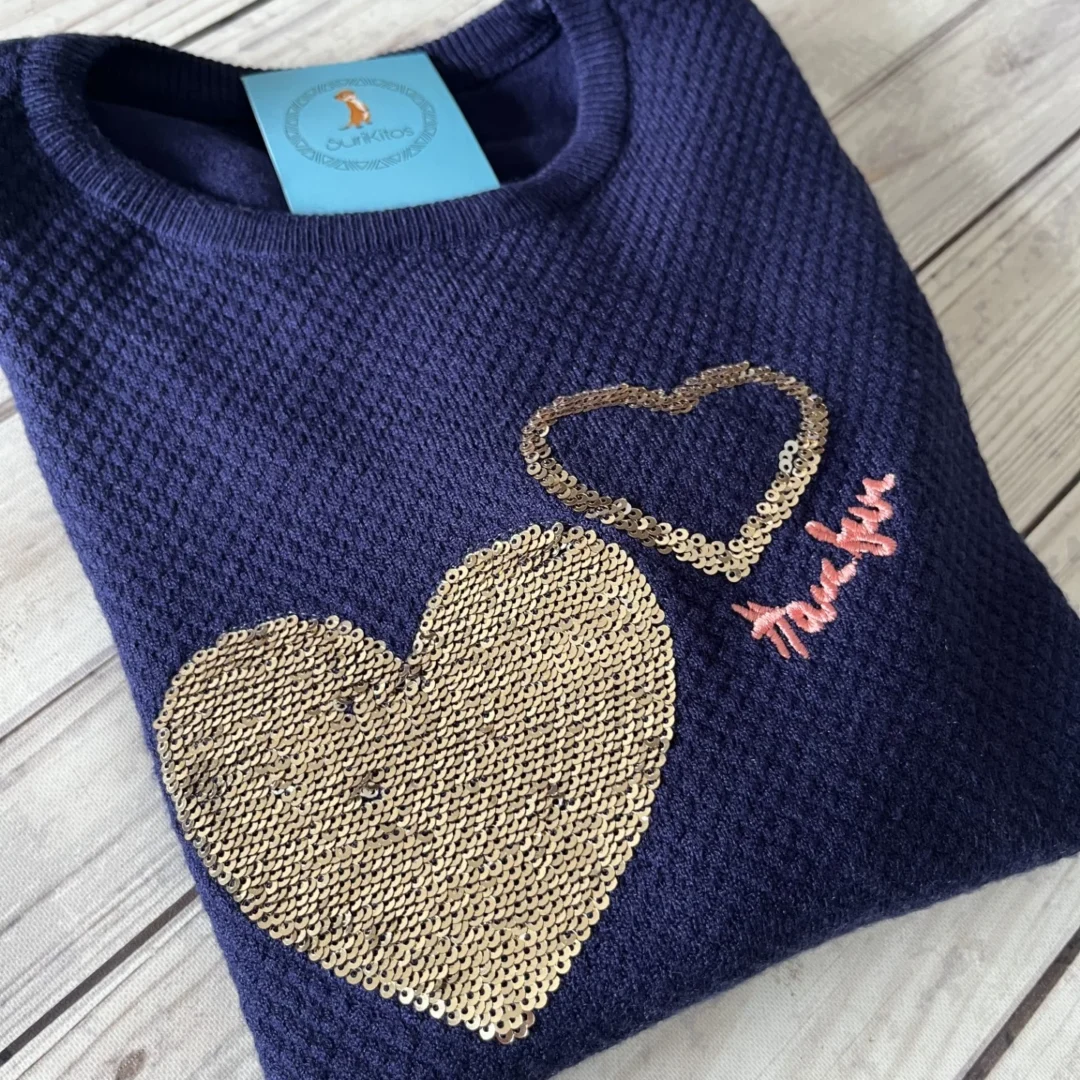 SWEATER CORAZON AZUL. LINEA IMPORTADA