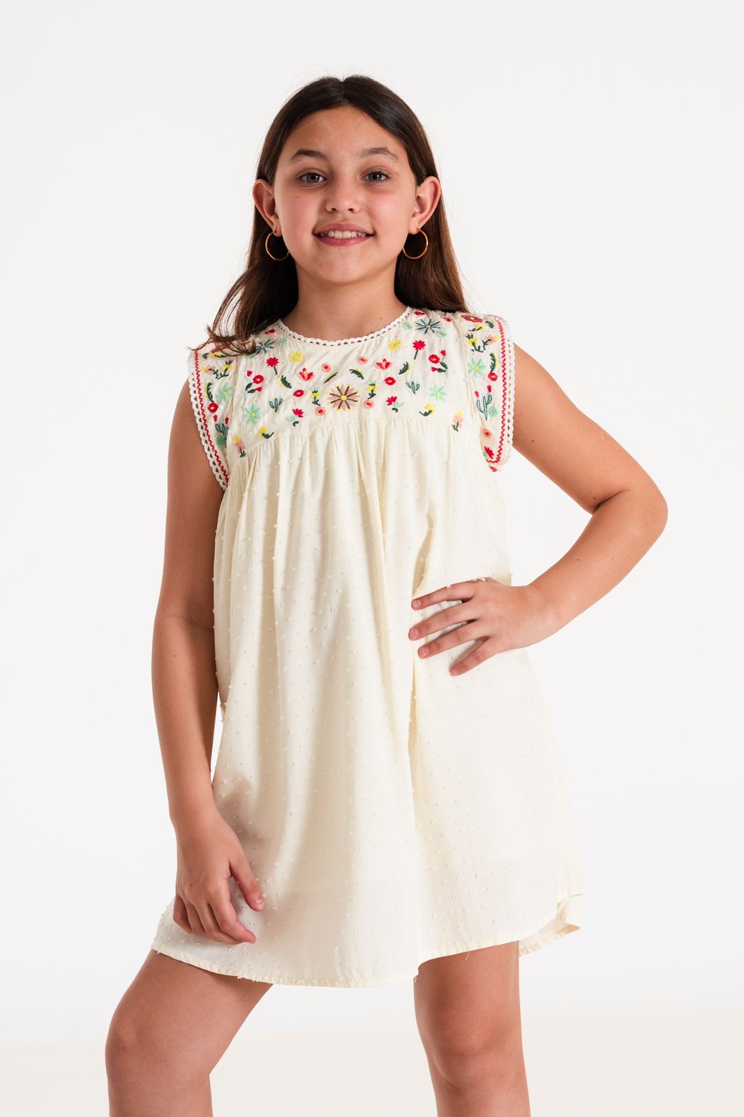 VESTIDO MEGAN NATURAL . LINEA IMPORTADA - Imagen 2