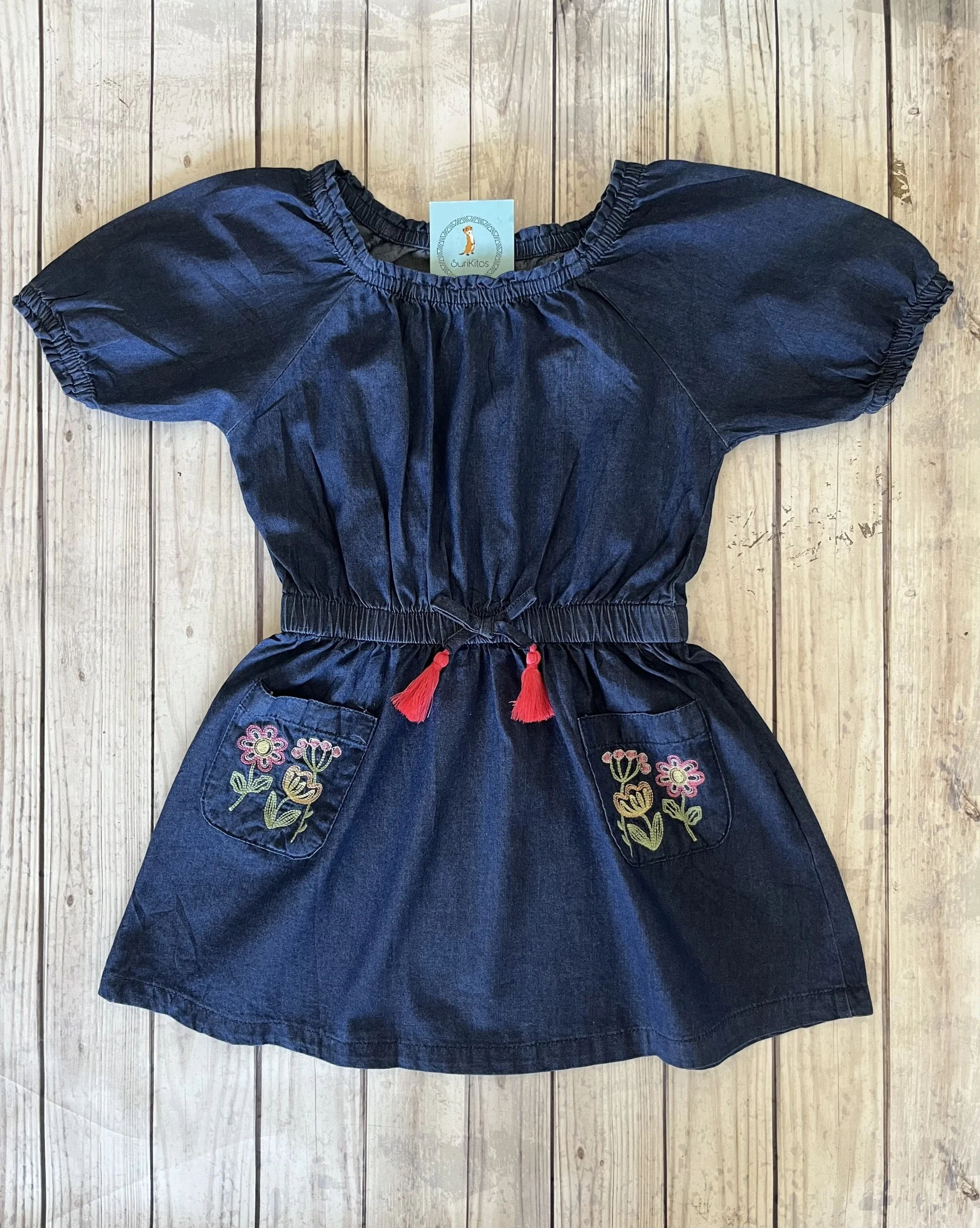 VESTIDO SALLY AZUL JEAN. LINEA IMPORTADA