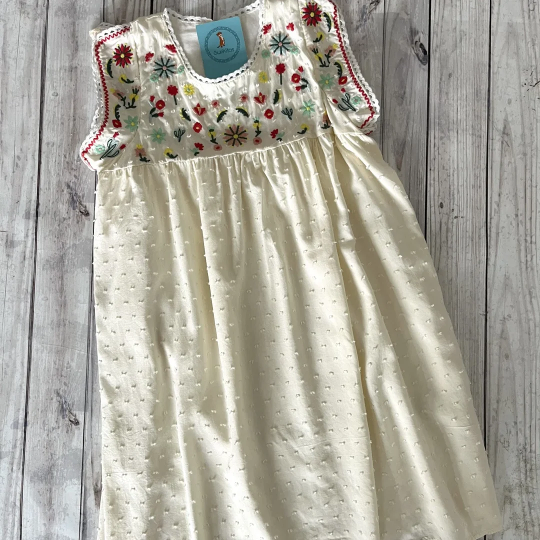 VESTIDO MEGAN NATURAL . LINEA IMPORTADA