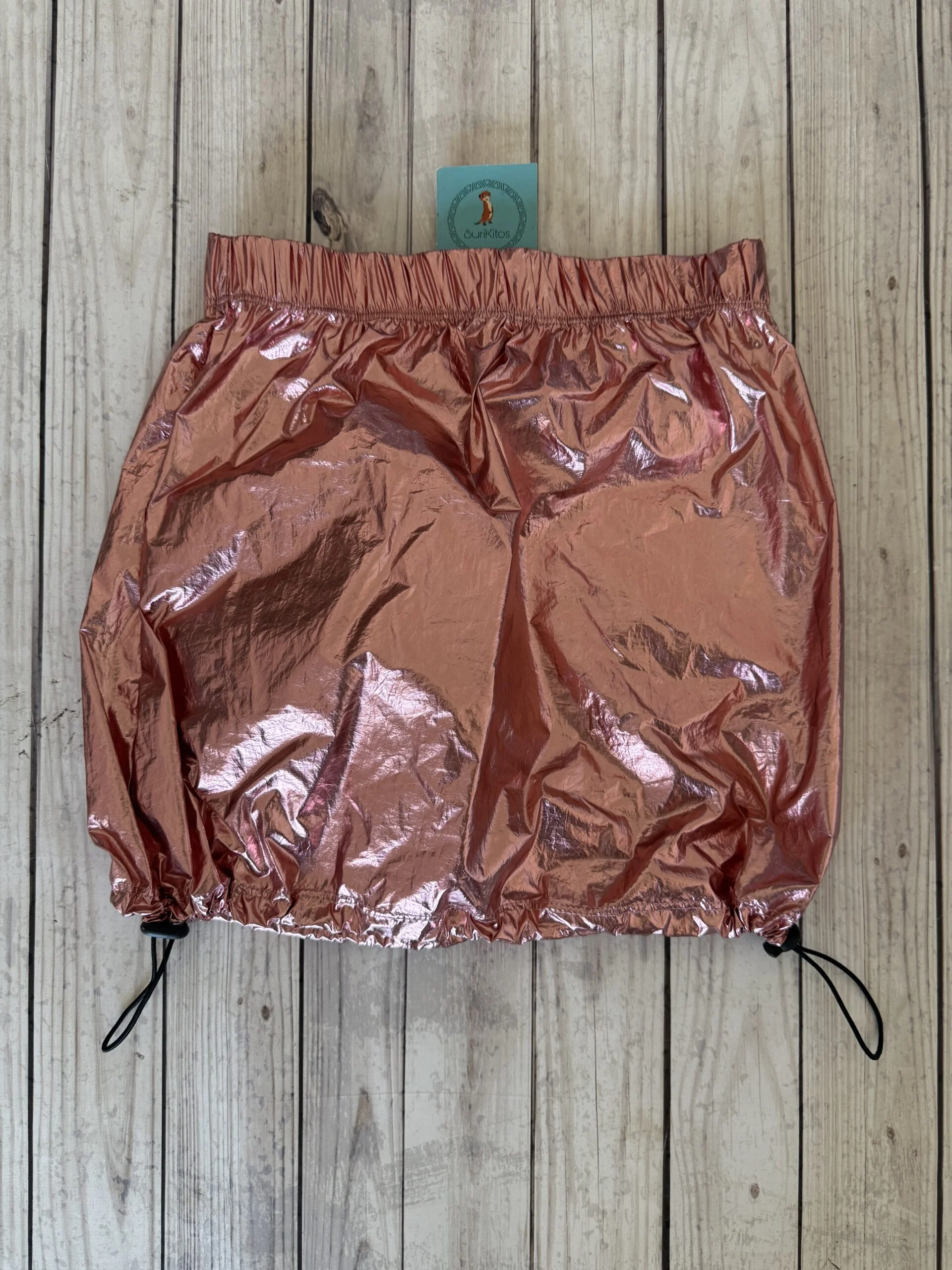 POLLERA PARACHUTE METALIZADA ROSA