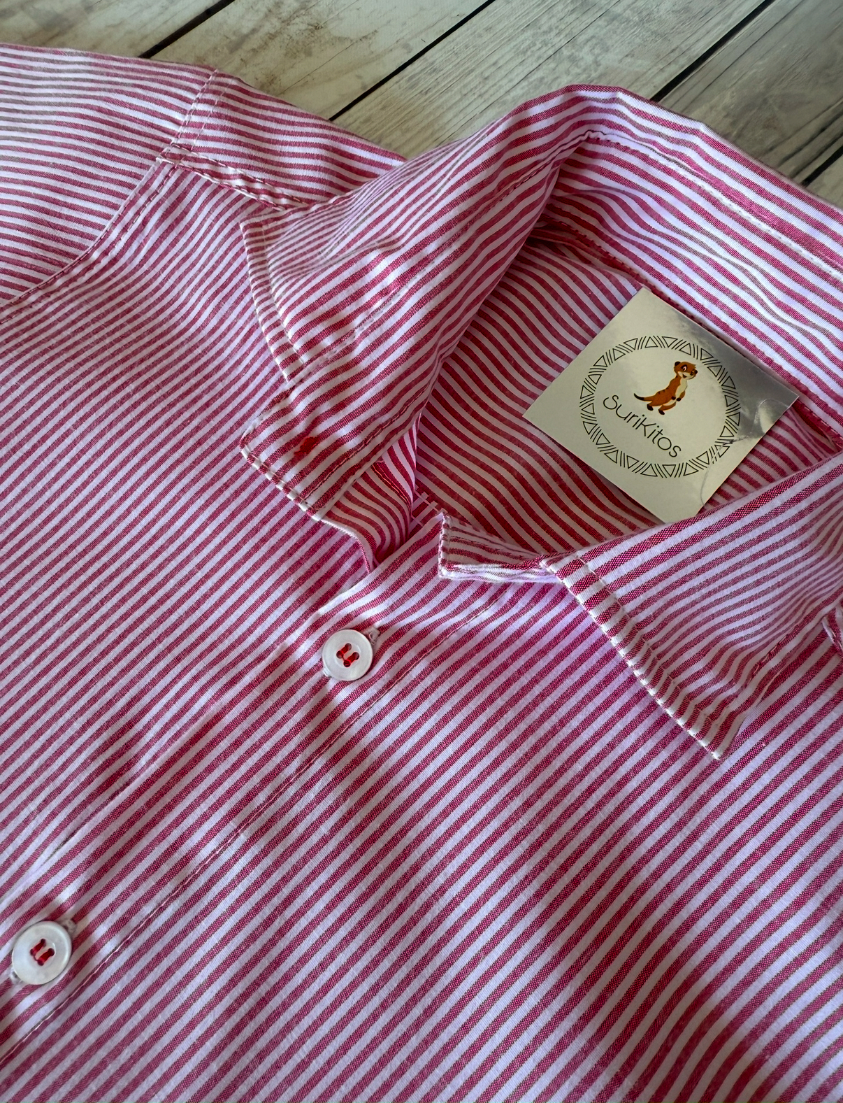 CAMISA RAYAS ROJA - Imagen 2
