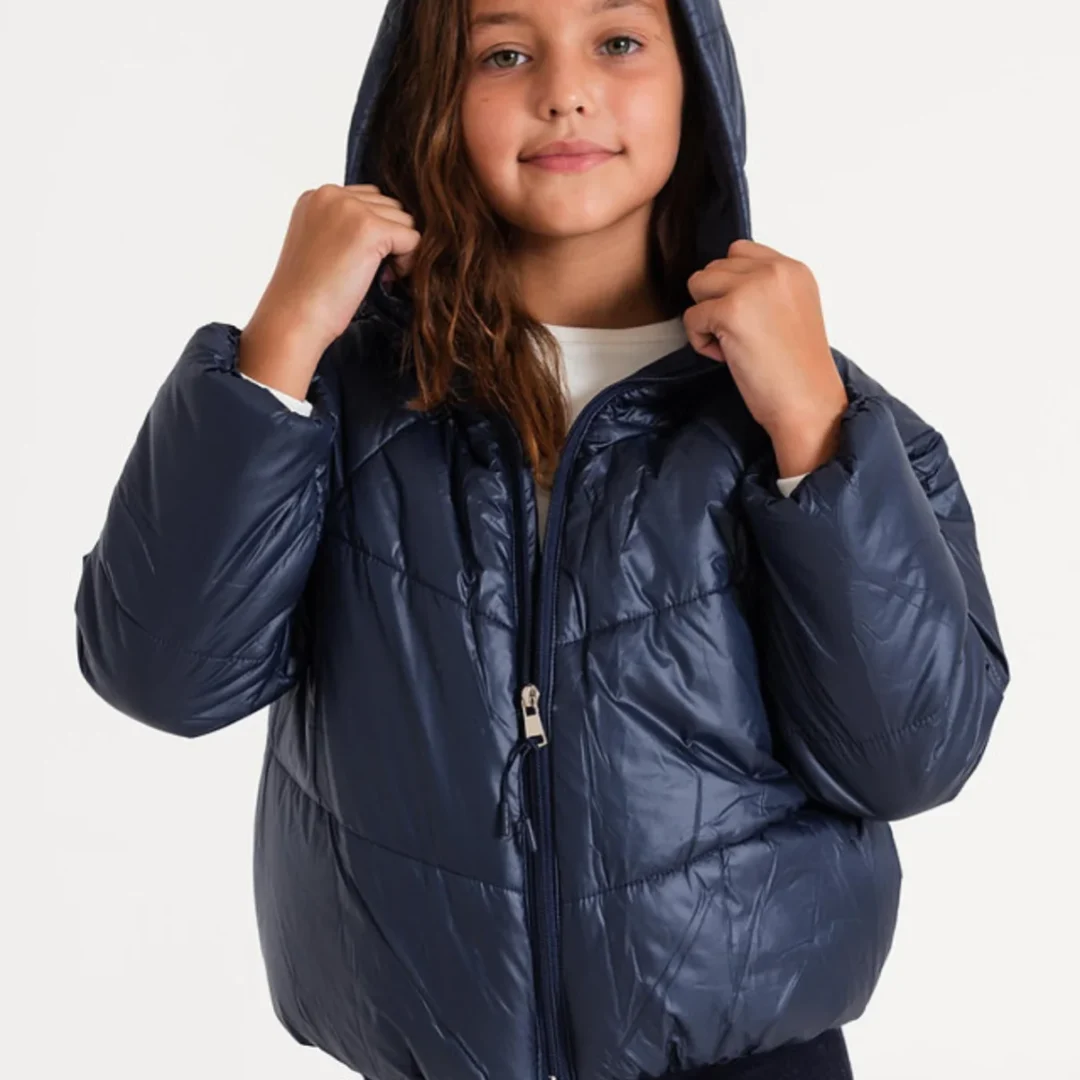CAMPERA PUFFER AZUL . LÍNEA IMPORTADA