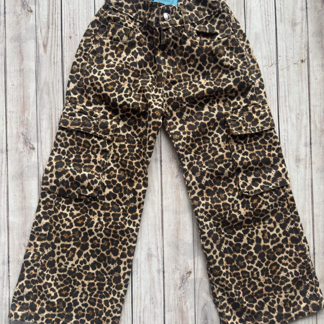 JEAN WIDE LEG PRINT CARGO