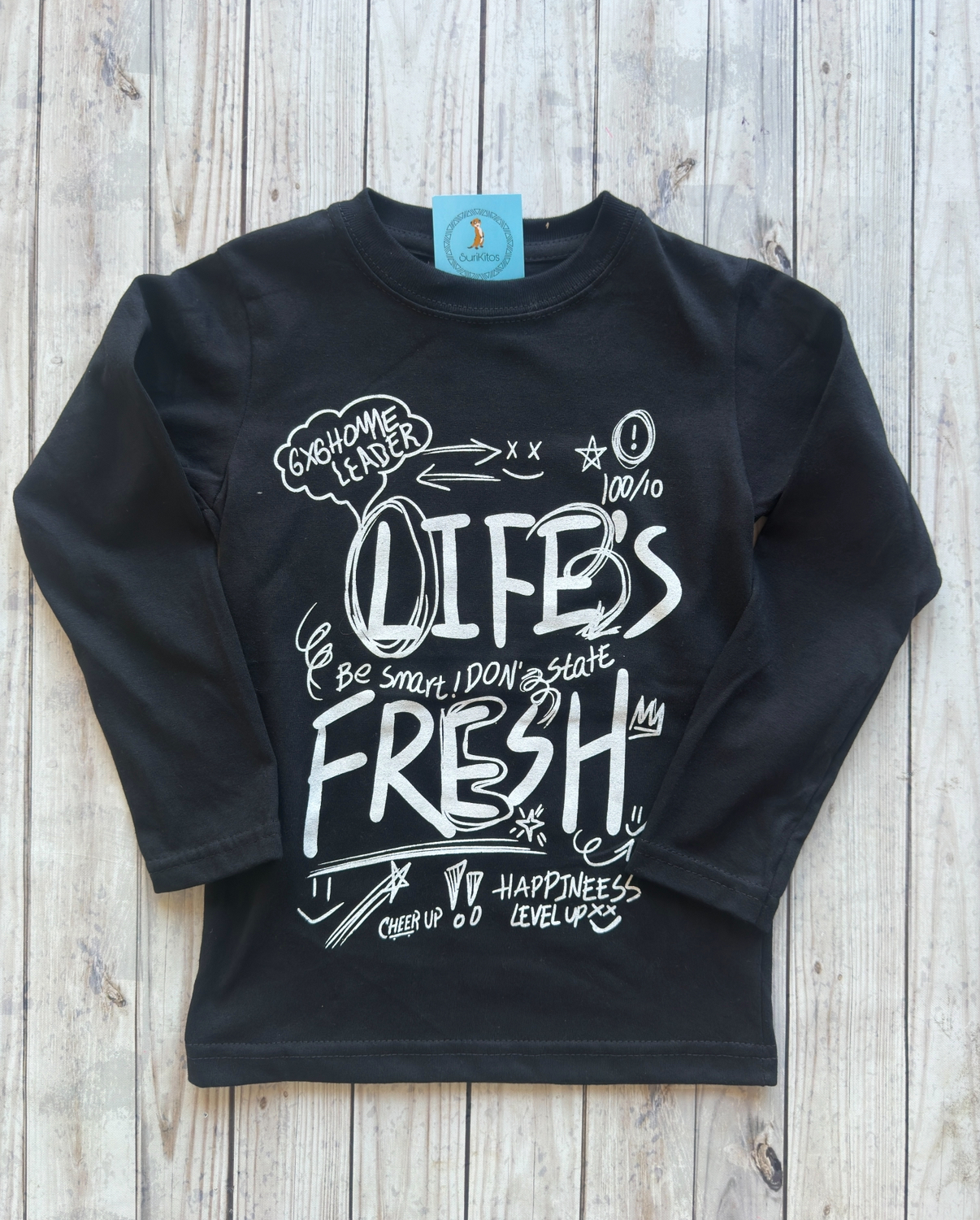 REMERA LIFE NEGRA