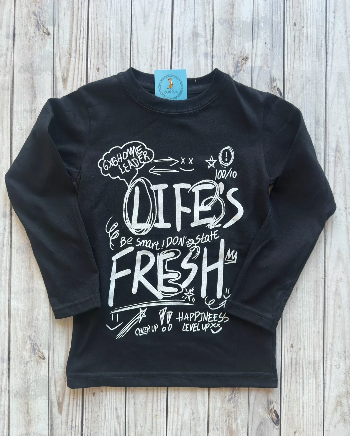 REMERA LIFE NEGRA
