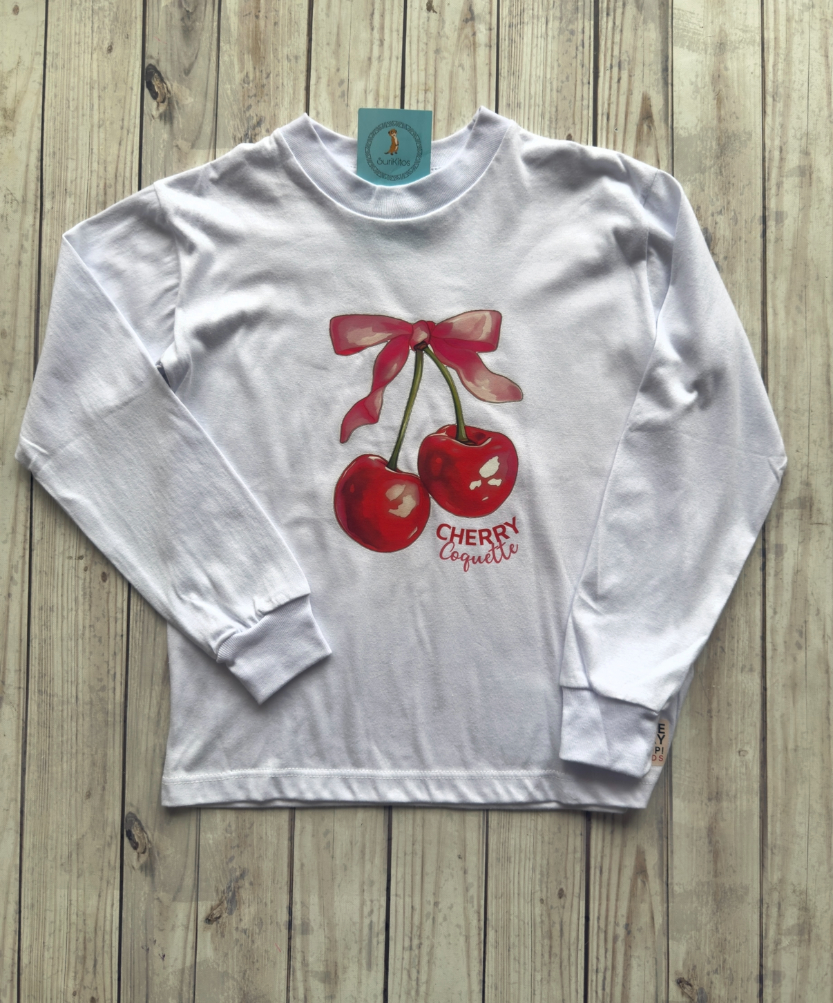 REMERA CHERRY ML BLANCA