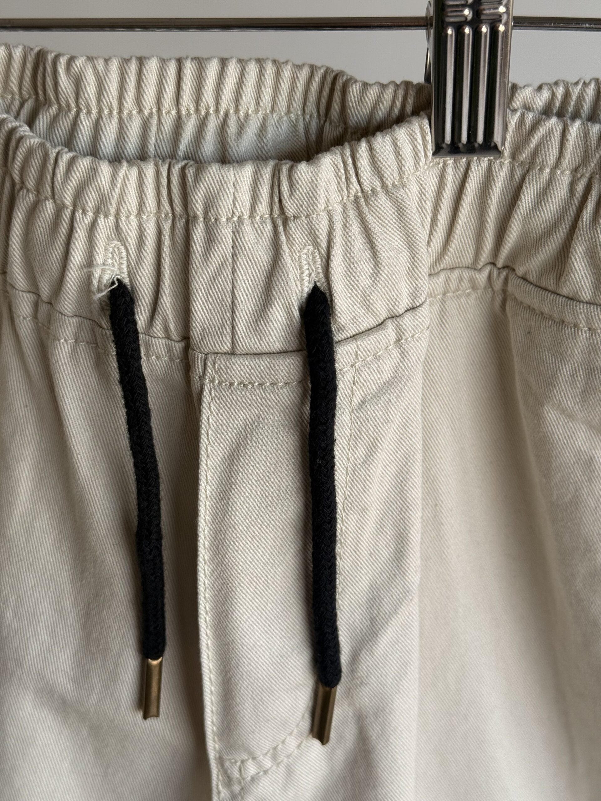 PANTALON BAGGY GABARDINA MARFIL - Imagen 2