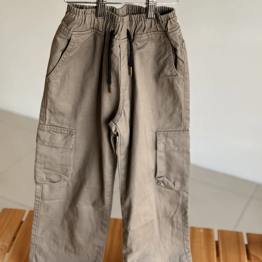 PANTALON BAGGY GABARDINA CEMENTO