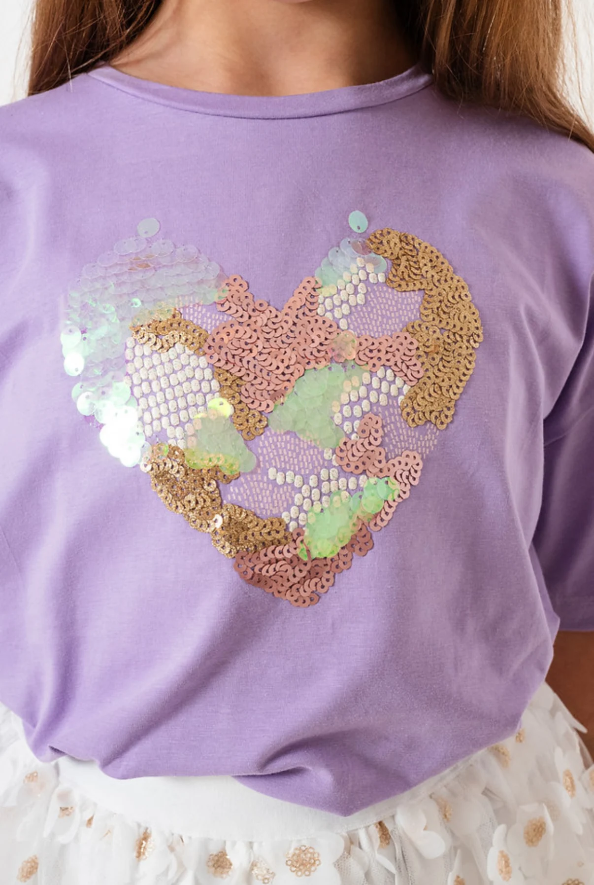 REMERA CORAZÓN VIOLETA . LÍNEA IMPORTADA