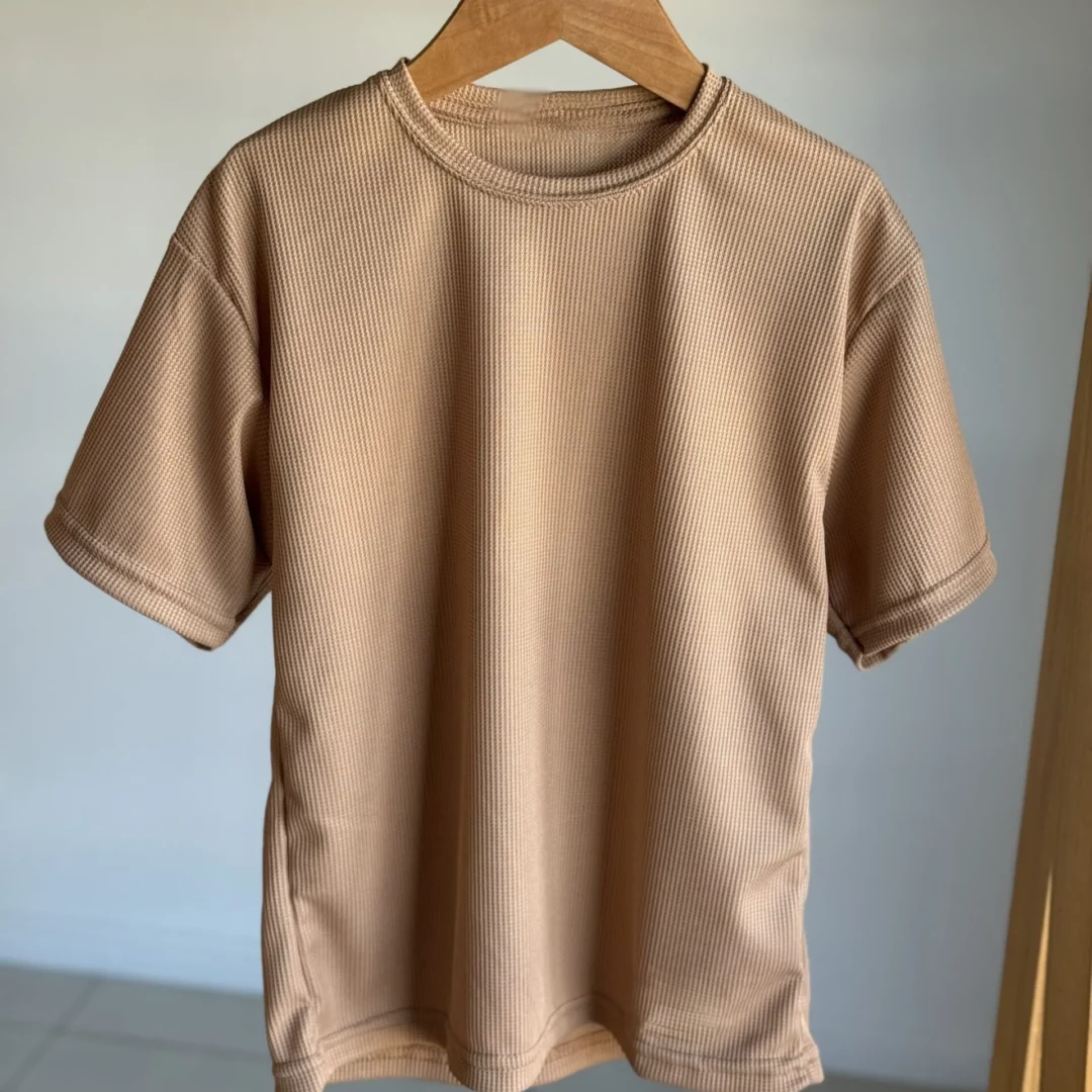 REMERA MANGAS CORTAS WAFLE CAMEL
