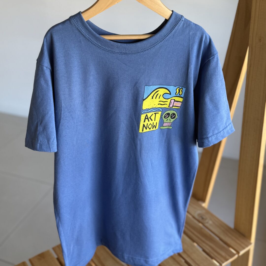 REMERA SOL AZUL ](doble estampa )