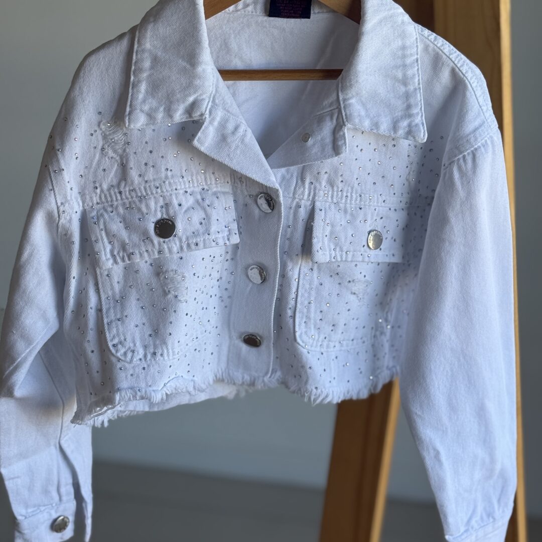 CAMPERA JEAN BLANCA C/ strass
