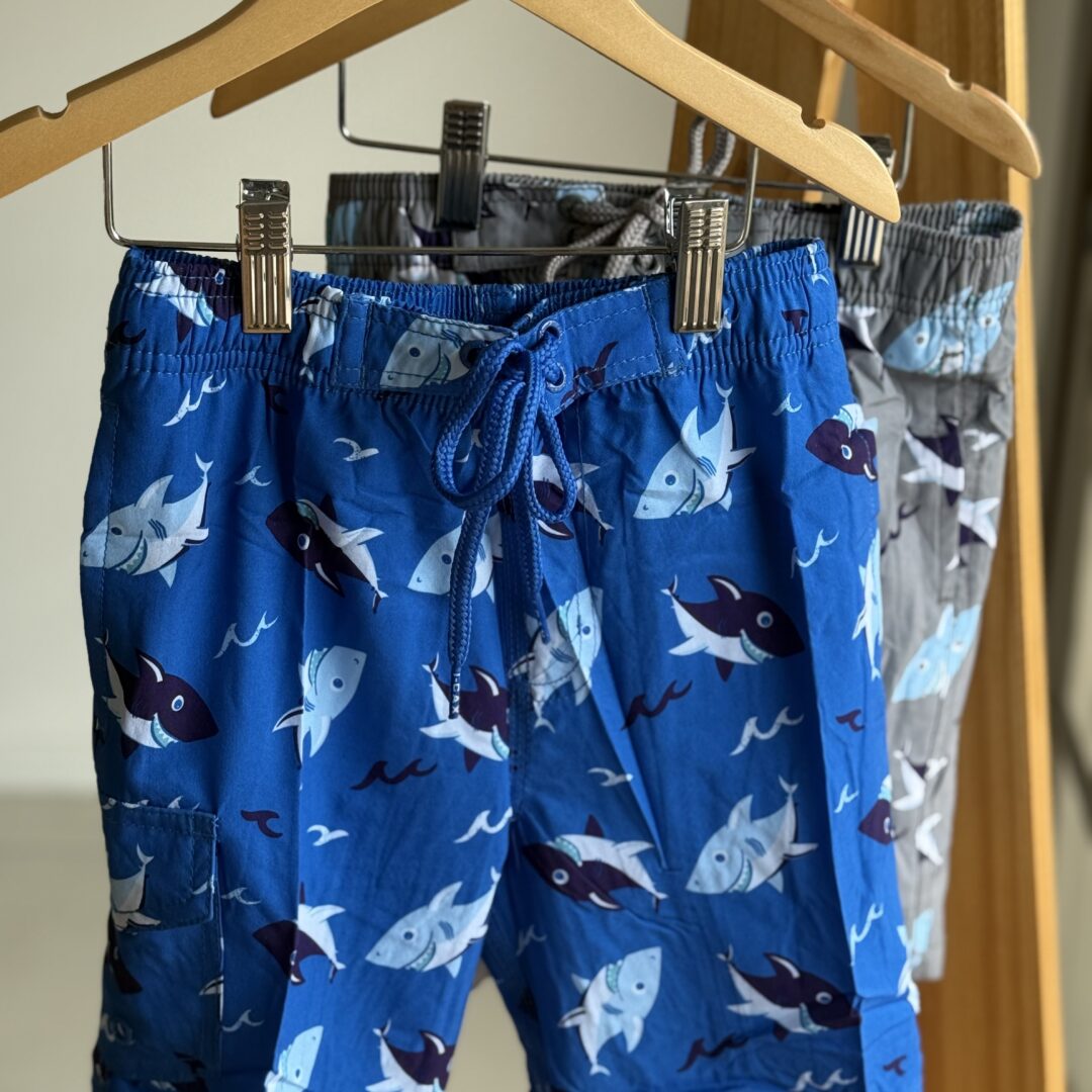 SHORT DE BANO TIBURONES AZUL  ( c/ suspensor)