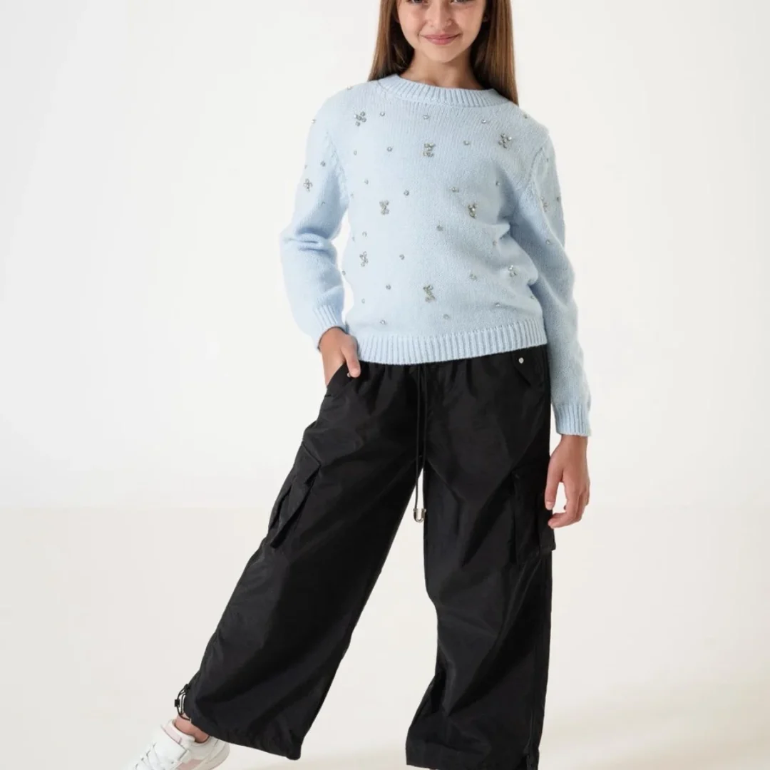 SWEATER BRILLO CELESTE . LÍNEA IMPORTADA