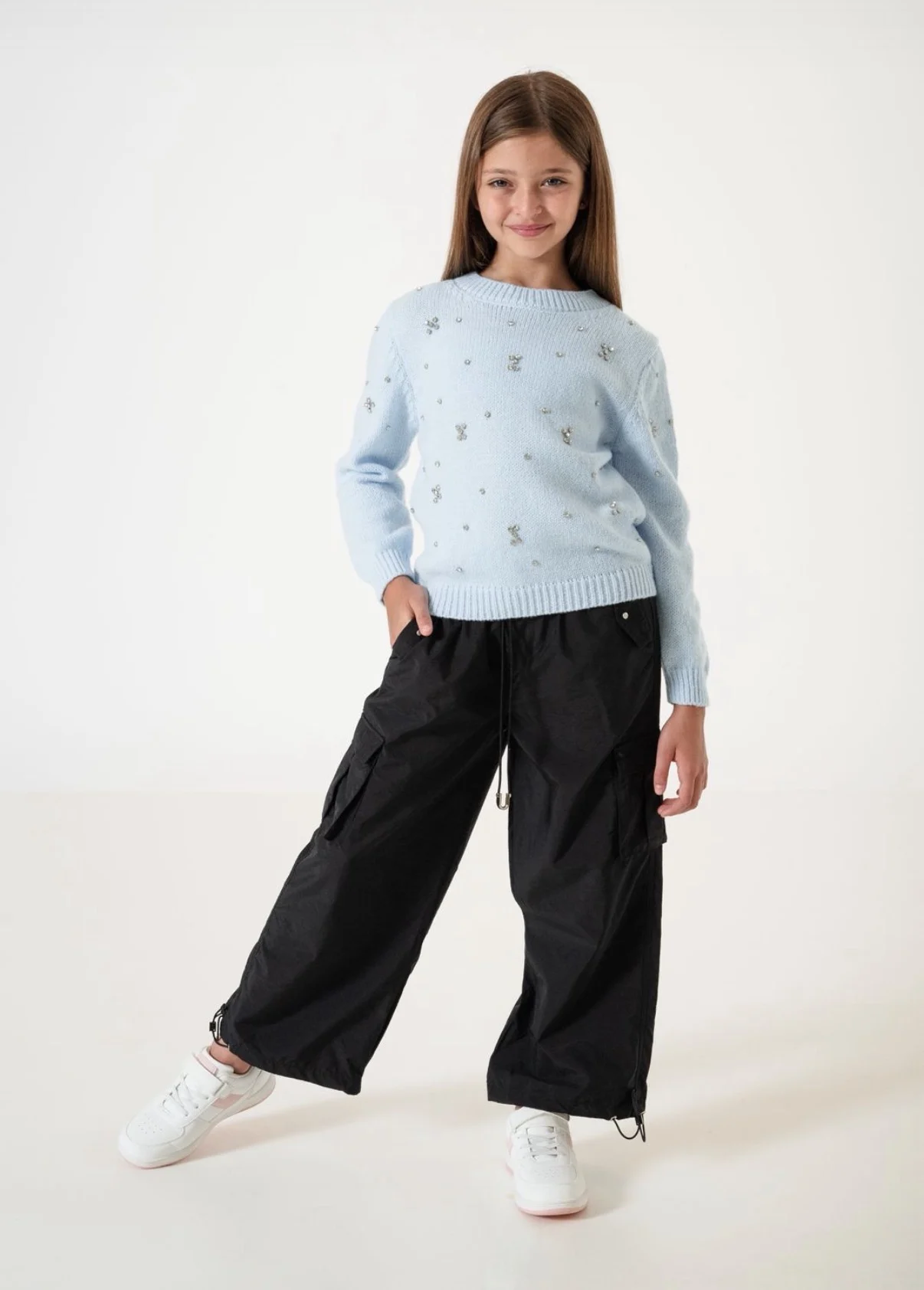 SWEATER BRILLO CELESTE . LÍNEA IMPORTADA