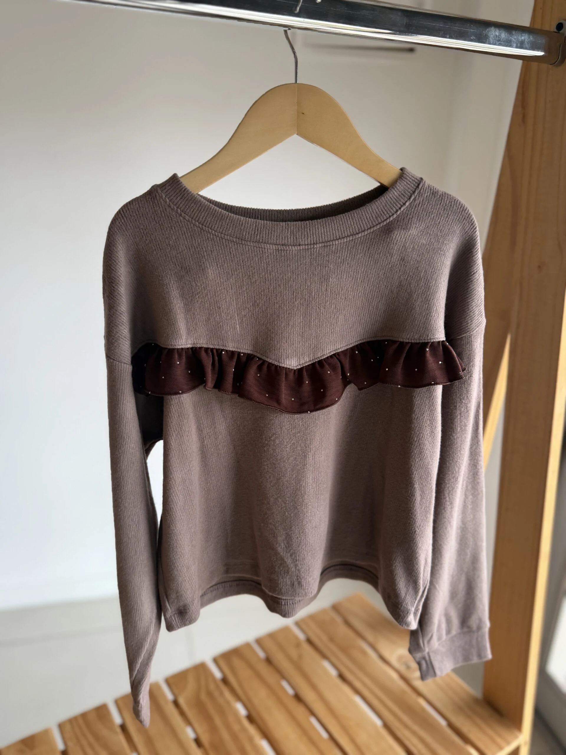 SWEATER LANILLA STRASS MARRON