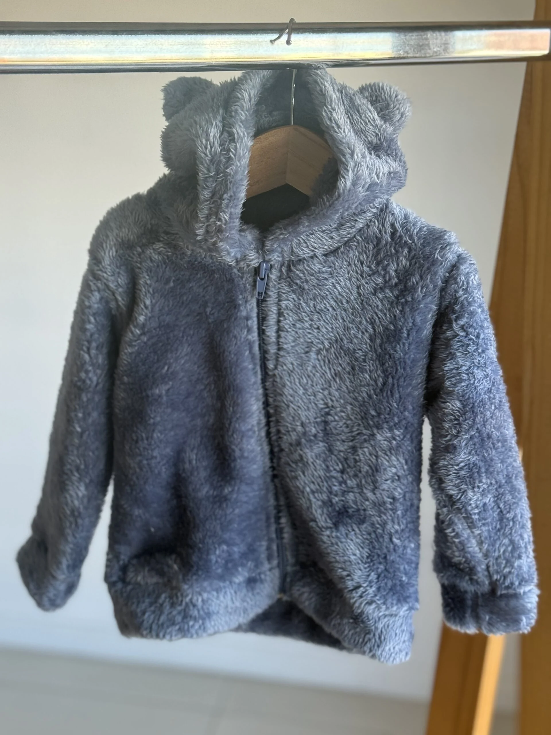 CAMPERA PELUCHE OSITO AZUL