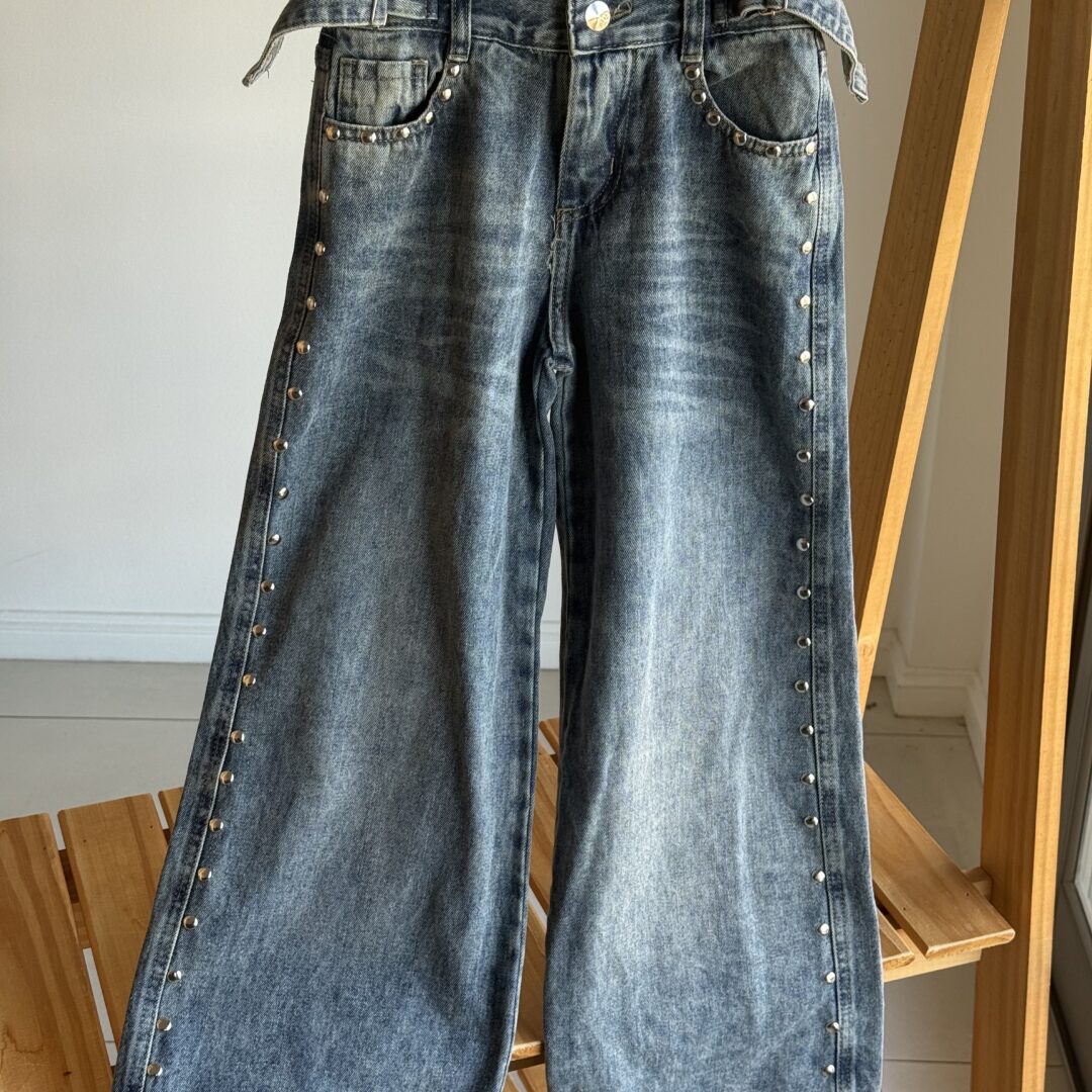 WIDE LEG ASIA TACHAS  OXIDO.