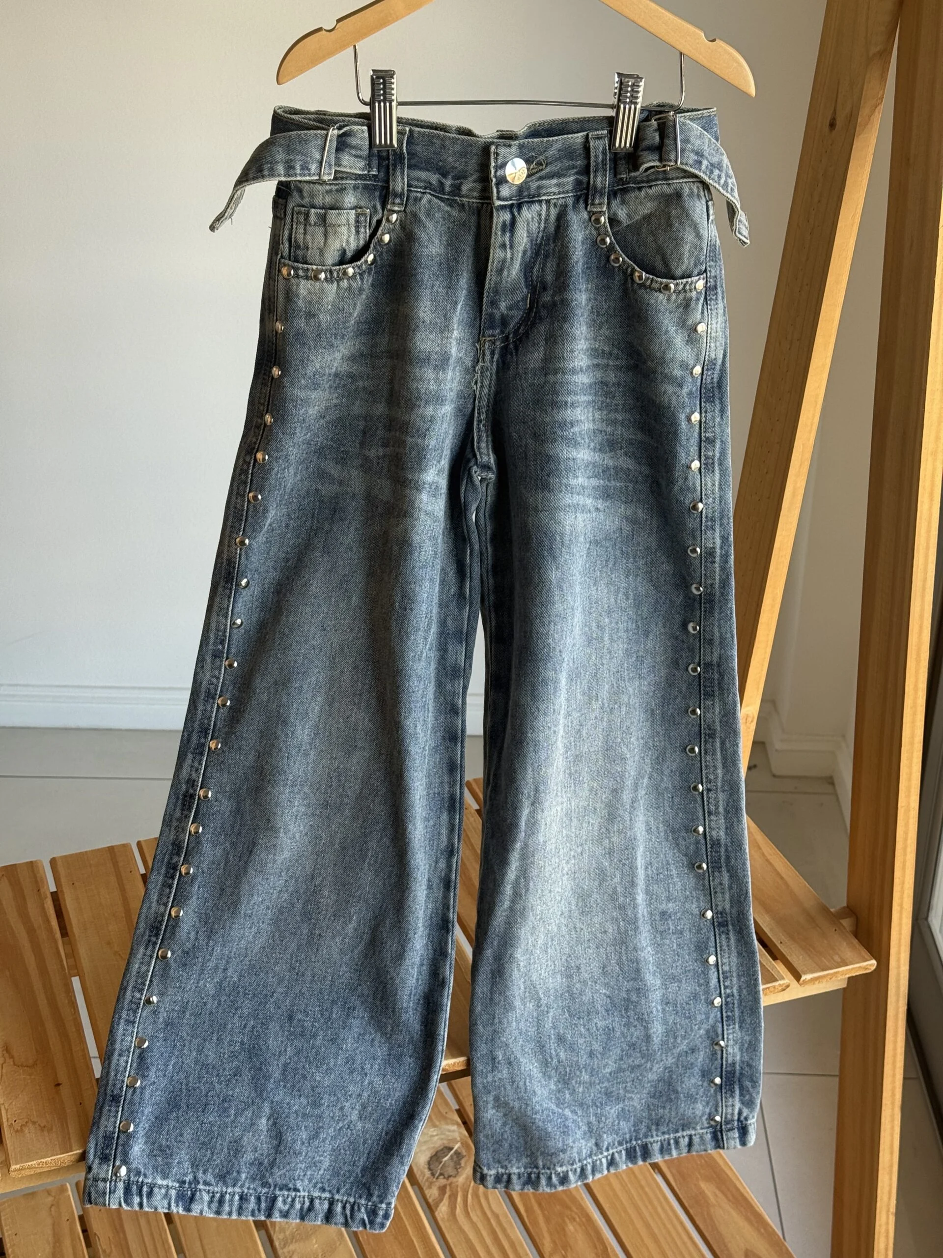 WIDE LEG ASIA TACHAS  OXIDO.