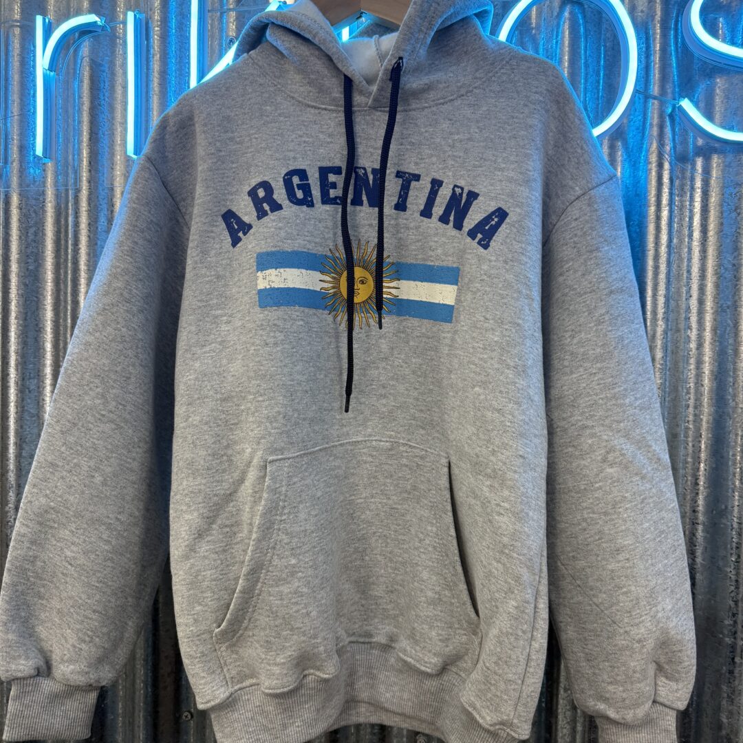 BUZO ARGENTINA GRIS UNISEX FRASE