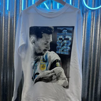 REMERA MESSI CARA BLANCA