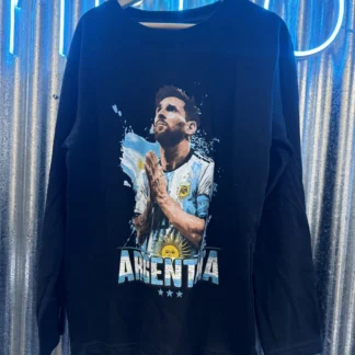 REMERA MESSI BANDERA NEGRA