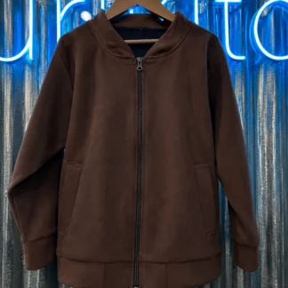 CAMPERA BOMBER GAMUZADA CHOCOLATE