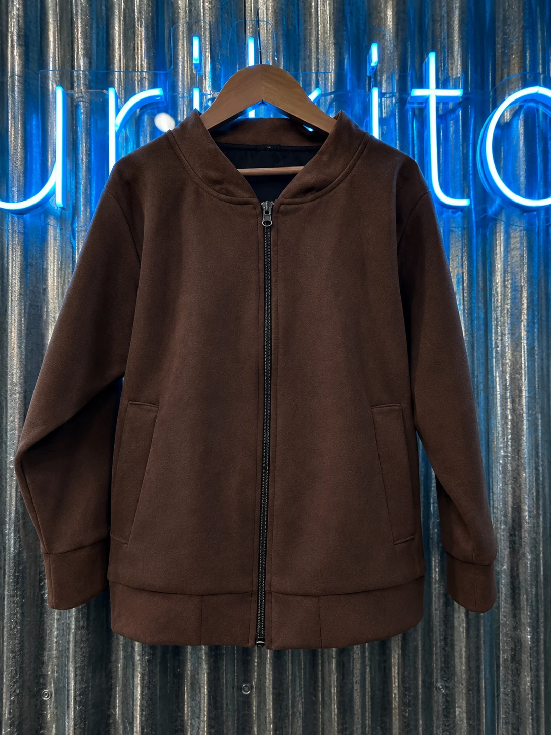 CAMPERA BOMBER GAMUZADA CHOCOLATE