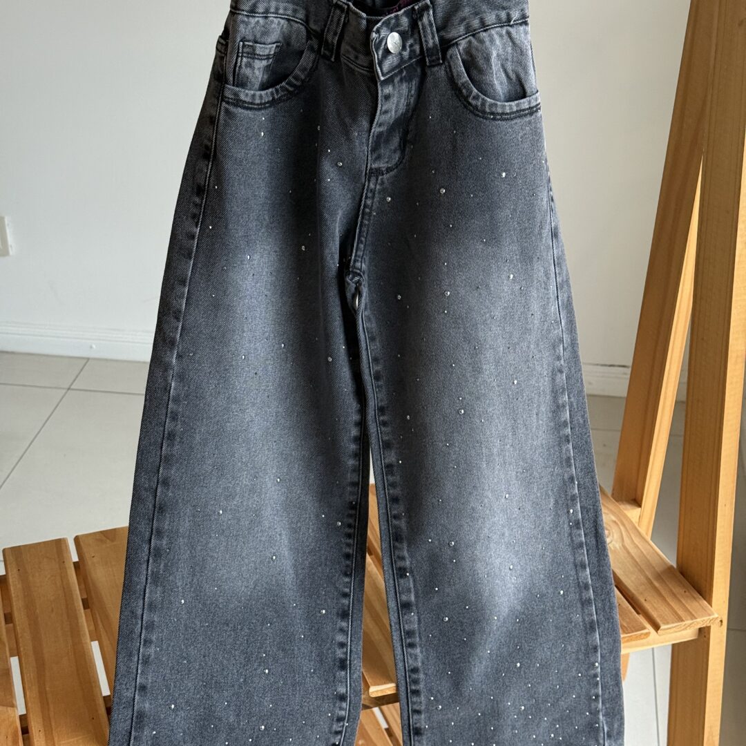 WIDE LEG HUMO GRIS STRAS ANA