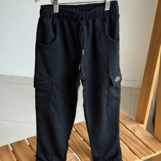 JOGGER RUSTICO ( sin frisa )  NEGRO CARGO