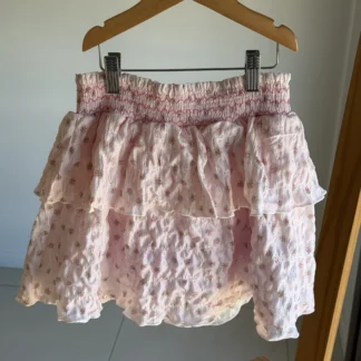 POLLERA FLOREADA ROSA  (con short). LINEA IMPORTADA