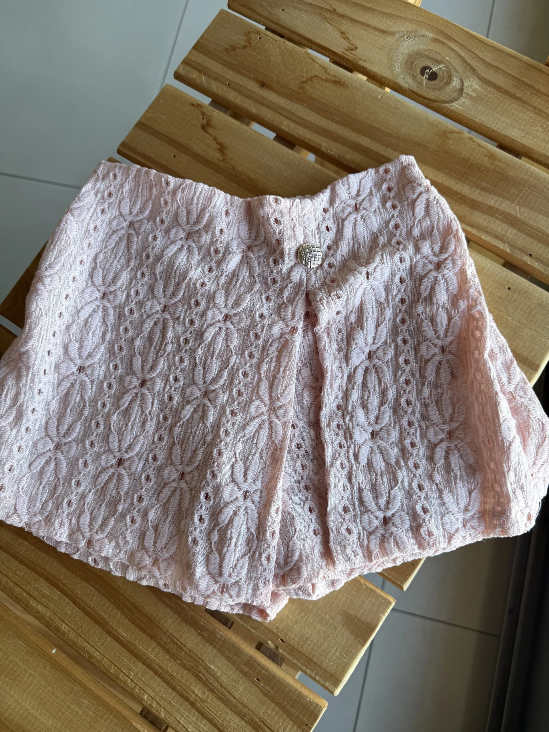 POLLERA SHORT BRODERIE DELANCY ROSA