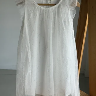 VESTIDO TUL BRILLOS BLANCO. LÍNEA IMPORTADA