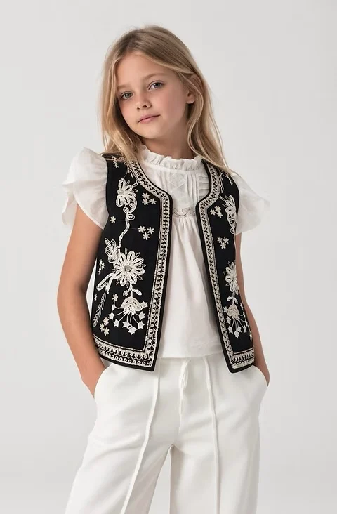 CHALECO BOHO NEGRO. LINEA IMPORTADA - Imagen 4