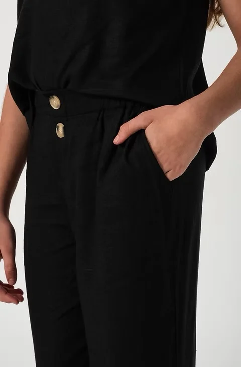 CONJUNTO DE LINO NEGRO (  strass en el cuello). LINEA IMPORTADA - Imagen 4