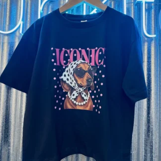 REMERA PERRITO ICONIC NEGRA