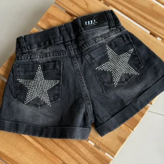 SHORT DENIM ESTRELLAS NEGRO
